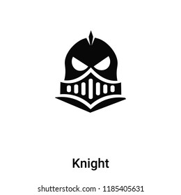 Knight icon vector isolated on white background, logo concept of Knight sign on transparent background, filled black symbol