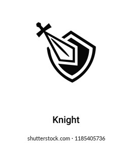 Knight icon vector isolated on white background, logo concept of Knight sign on transparent background, filled black symbol