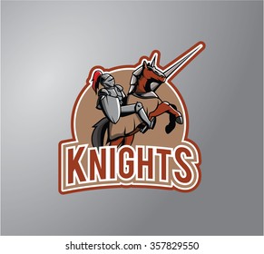 Knight Illustration design badge