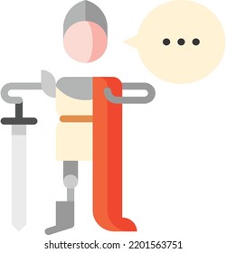 knight einzelne Design-Element Stockillustration. Vektorgrafik auf weißem Hintergrund