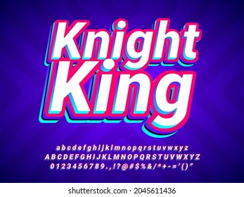 Knight King Clean and Shiny Text Effect