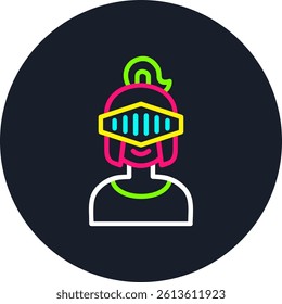 Knight Line Multi Colour Circle