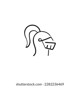 Knight Line Style Icon Design