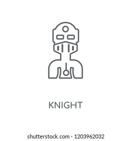 Knight linear icon. Knight concept stroke symbol design. Thin graphic elements vector illustration, outline pattern on a white background, eps 10.