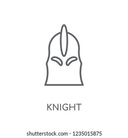 Knight linear icon. Modern outline Knight logo concept on white background from Fairy Tale collection. Suitable for use on web apps, mobile apps and print media.