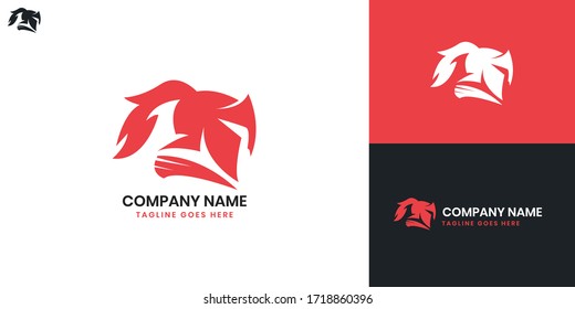 Knight Logo - All elements on this template are editable with vector software