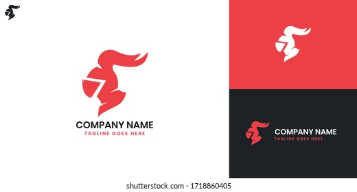 Knight Logo - All elements on this template are editable with vector software