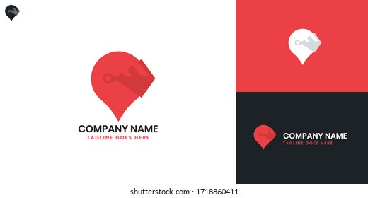 Knight Logo - All elements on this template are editable with vector software