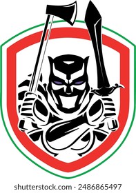 knight logo design vector file