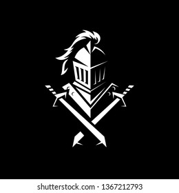 knight logo design vector illustration template