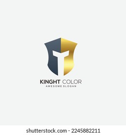 knight logo gradient color design elegant