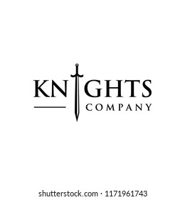 Knight Logo With Swords