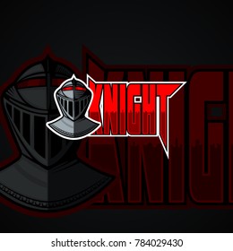 Knight logo template. High resolution vector image