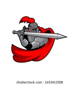 knight Logo Vector, Icon Symbol knight with sword
