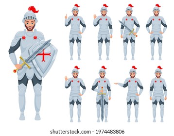 Knight man vector design illustration isolated on white background