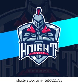 knight mascot esport logo design