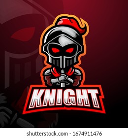 Knight mascot esport logo design