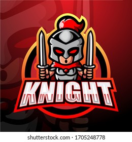 Knight mascot esport logo design