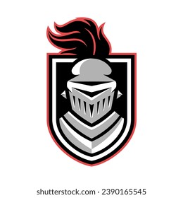 knight mascot esport logo design, Knights vector mascot sports logo, perfect for high school and amateur sports teams vector illustration
