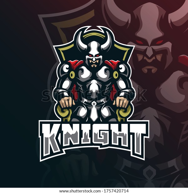 Knight Mascot Logo Design Vector Modern Stock Vector (Royalty Free ...