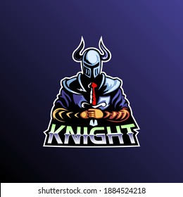 Knight mascot logo e-sport gaming vector, Knight logo design, Knight icon