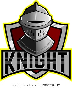 Knight mascot logo vector illustration