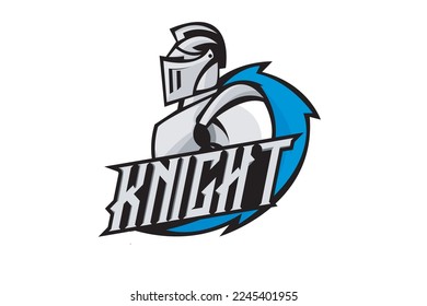 KNIGHT MASCOT LOGO VECTOR ILLUSTRATION