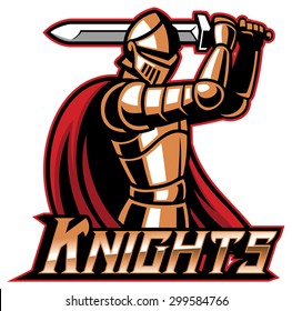 Knight Mascot With Sword