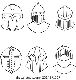 Knight masks icin line art