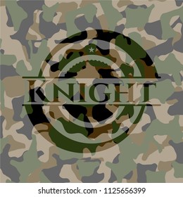 Knight on camouflaged texture