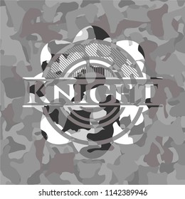 Knight on grey camo pattern