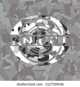 Knight on grey camouflage pattern