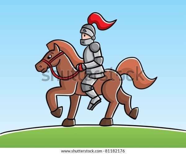 Knight On Horse Stock Vector (Royalty Free) 81182176