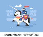 Knight on horseback character