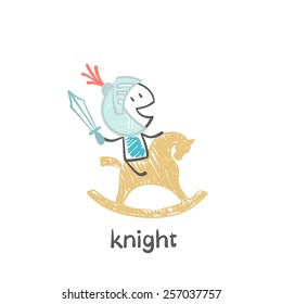 knight on horseback illustration