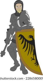 Knight Paladin Warrior cartoon vector image