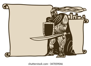 knight and parchment