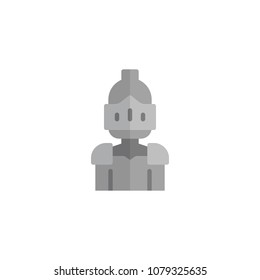 Knight portrait flat icon, vector sign, colorful pictogram isolated on white. Warrior knight symbol, logo illustration. Flat style design