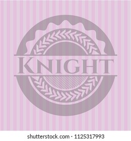 Knight realistic pink emblem