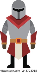 a knight with a red cape and a red cape