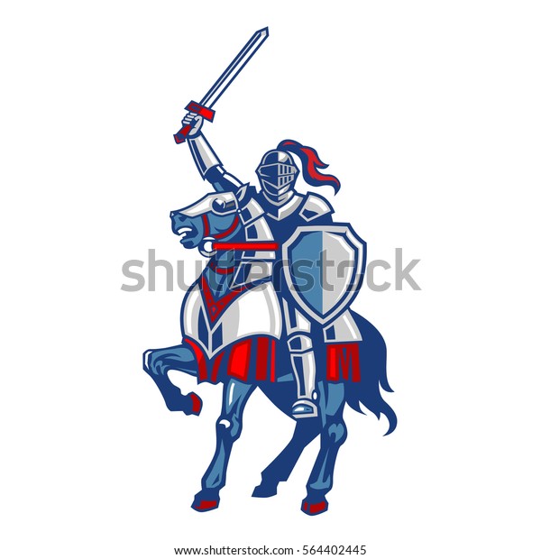 Knight Riding Horse Stock Vector (Royalty Free) 564402445 | Shutterstock