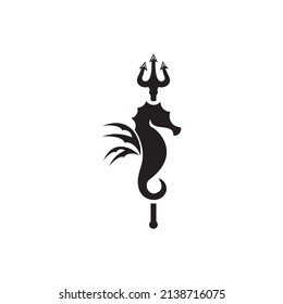 Knight of the Sea logo design vector template.