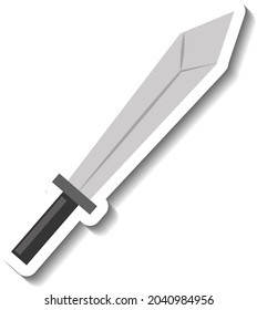 Knight shield cartoon sticker illustration