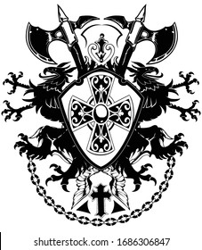 El escudo caballero para la protección del mal.