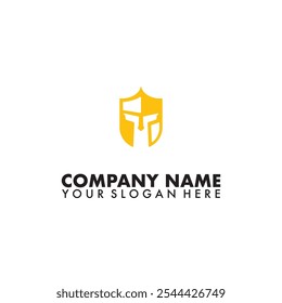 Knight shield logo icon design concept. 