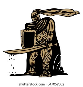 knight with shield and sword