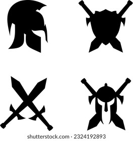 icono del vector de imagen de silueta knight