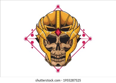 knight skull for hoodie jacket t-shirt colored