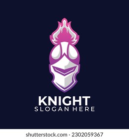 Knight spartan helmet logo design