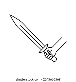 knight sword icon.Vector illustration isolated on white background. EPS 10